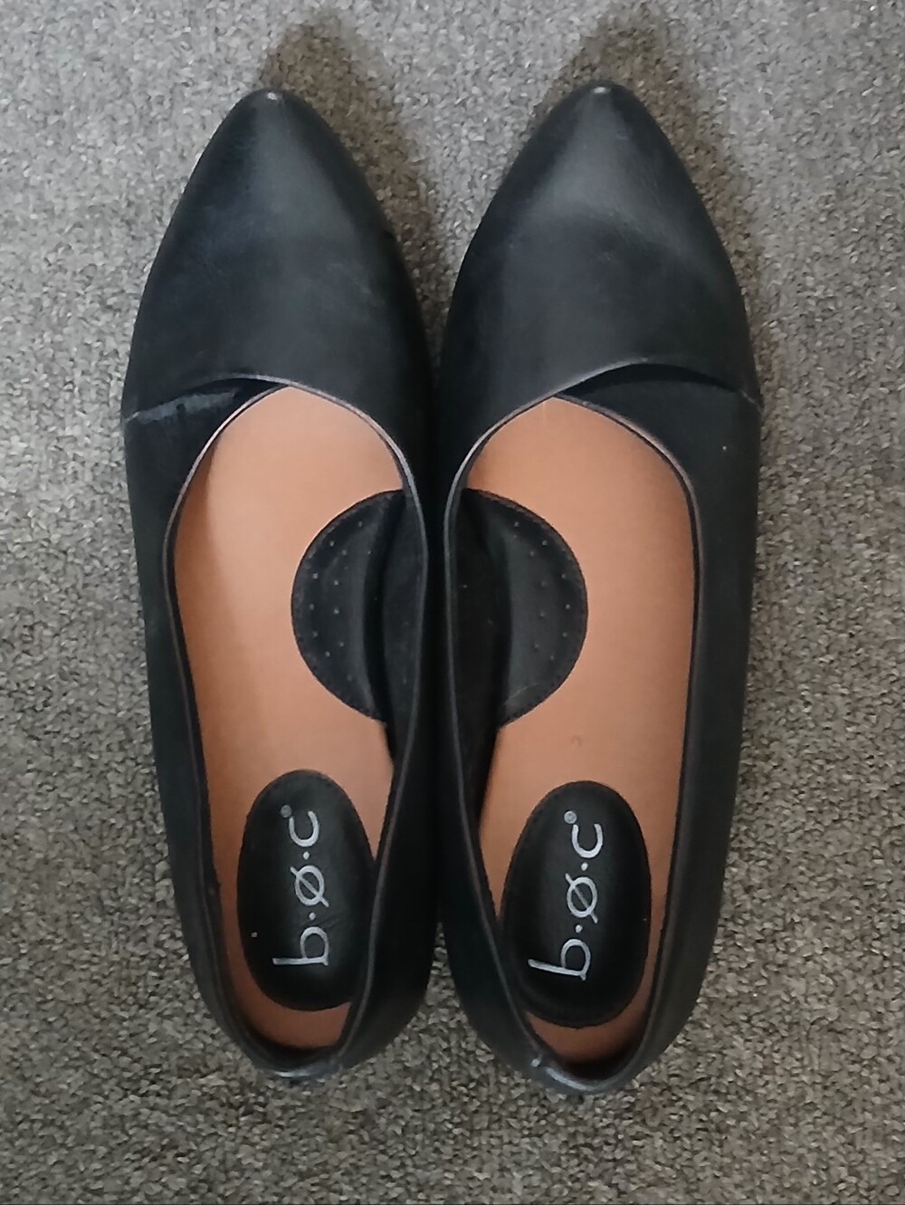 B.o.c. Womens Black Pointed Toe Slip-On Size 7.5M